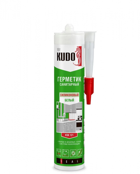 Герметик силиконовый KUDO санитарный белый 280 мл KSK-121