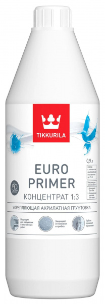 Грунтовка TIKKURILA EURO PRIMER  0,9 л концентрат