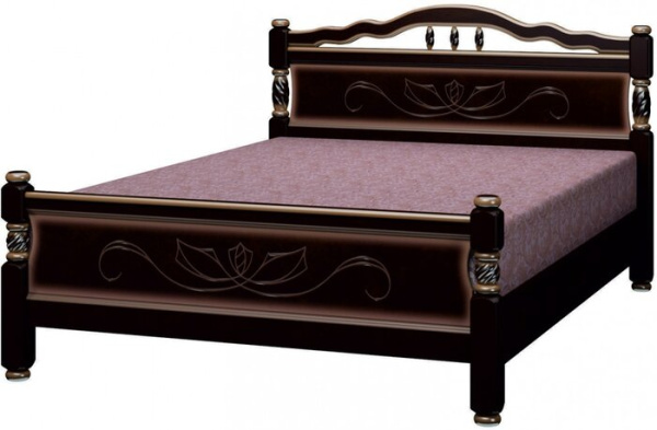 Кровать Тип 5  2000*1400 темн. орех.
