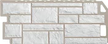 Панель фасадная FineBer Камень мелованный белый (1,137*0,47м) *** остаток 2 штуки