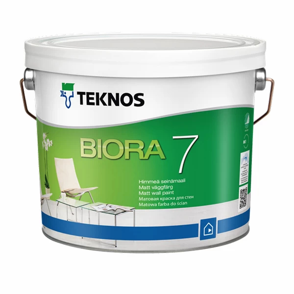 Краска TEKNOS BIORA 7 база 1 для стен и потолков 2,7л
