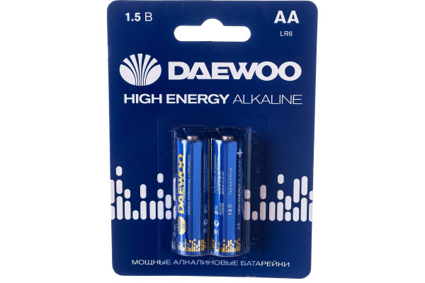 Элемент питания Daewoo High Energy Alkaline LR-06 BL-2 (АА пальчиковый)