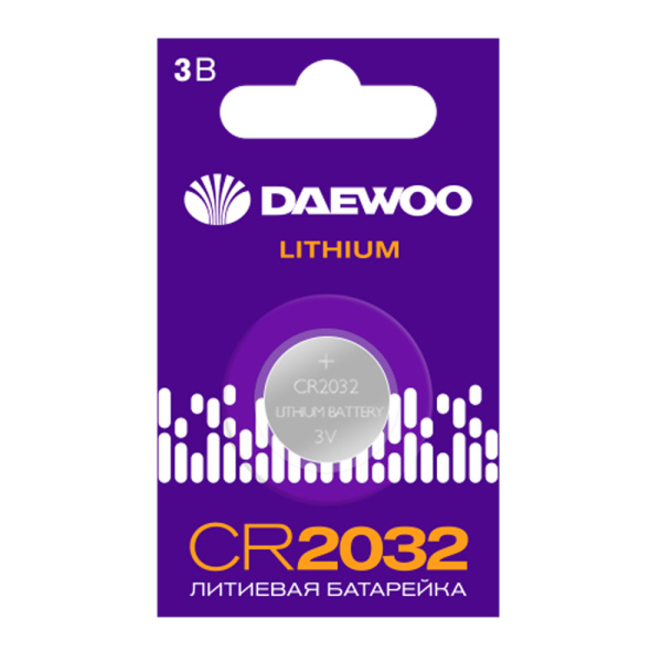 Элемент питания Daewoo CR2032 Lithium BL-1
