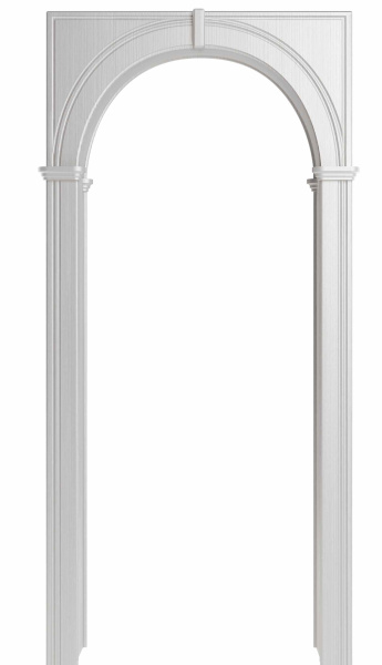 Дверная арка "Палермо широкая" ПВХ эмаль 700-1300*...*1800 (2100) со сводорасширителем