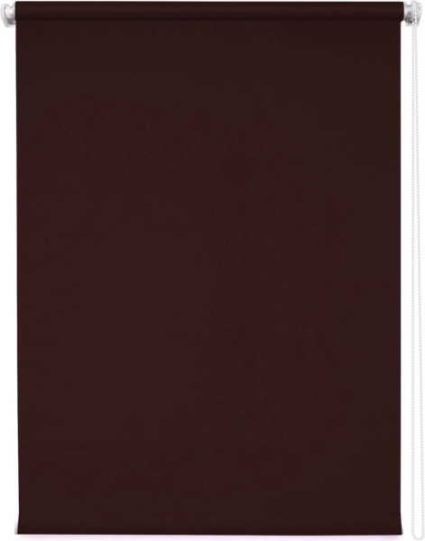 Рулонная штора 140х175 Плайн темно-коричневый 7557