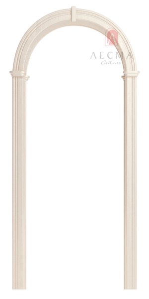 Дверная арка "Валенсия" ПВХ белый ясень 750*...*1800 со сводорасширителем