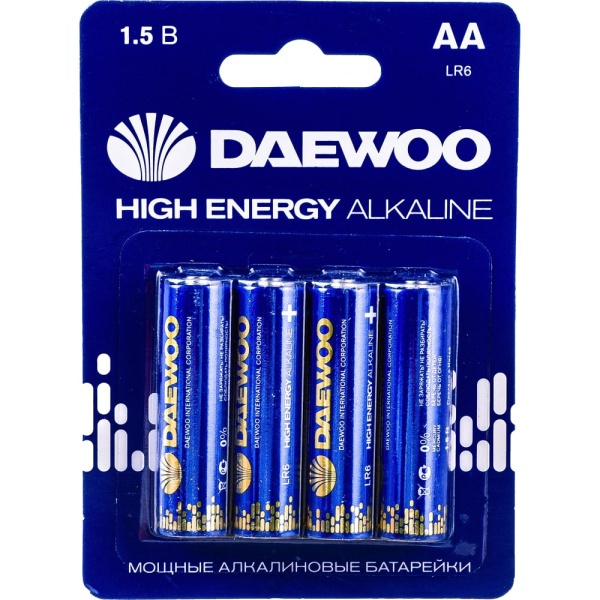 Элемент питания Daewoo High Energy Alkaline LR-03 BL-4 (ААА мизинчиковый)