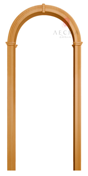 Дверная арка "Валенсия" ПВХ миланский орех 750*...*1800 со сводорасширителем